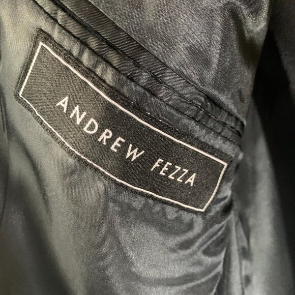 Andrew Fezza Men's Brown Solid Wool Cashmere Blazer Sport Coat 42L *Super‎ 100* - Picture 9 of 9